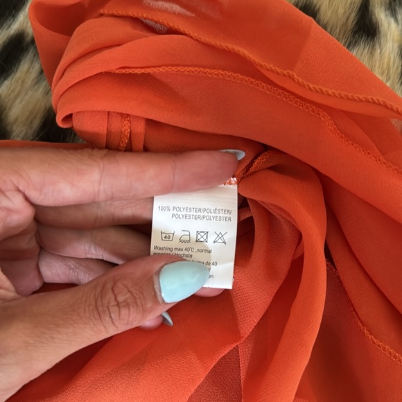 NWT Orange Sarong Coverup Skirt - Picture 3 of 8